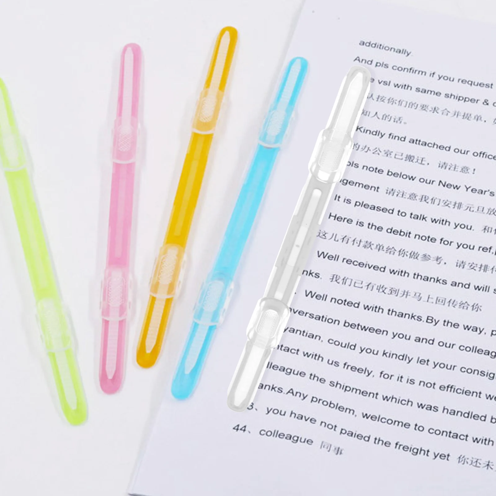 20 Pcs Plastic Binder Clips For Paper Storage File Fasteners Loose Leaf Spiral Stationery Supplies Bookbinding Clamps Office