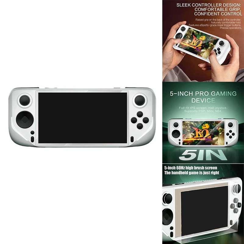 휴대용 게임 콘솔, E6, 비디오 게임 지지대, 5 인치 IPS 레트로 게임박스, PSP, PS1, N64, TV 연결
