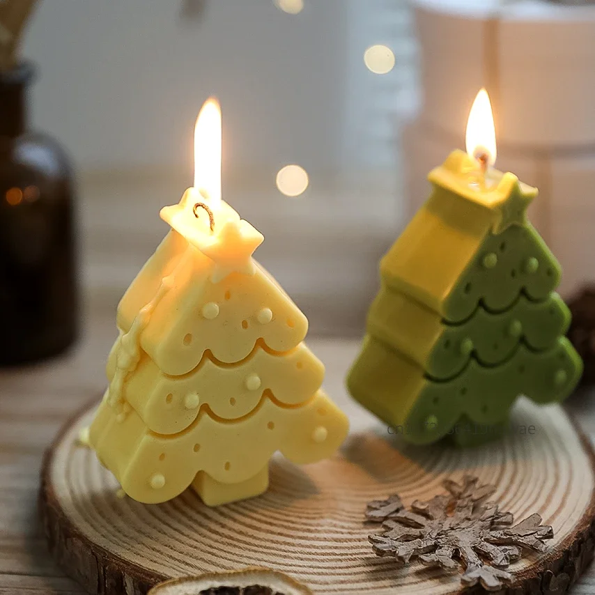 

Christmas Tree Gingerbread Man Elk Candle Silicone Mold Scented Soap Resin Crystal Making Chocolate Mold Fondant Home Decor Gift