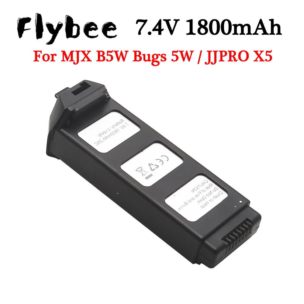 

1pcs 7.4V 1800mAH LiPo Battery For MJX R/C Bugs 5W B5W RC Quadcopter Spare Parts 7.4v RC Drone Battery For JJRC X5 Pro
