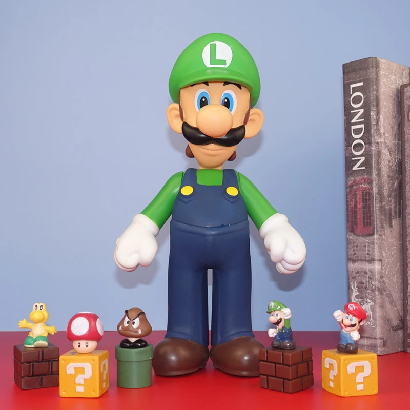 2023 New Super Mario Bros Game Yoshi Bowser Luigi brother Action Figure Collection Kids Toy Figures Christmas Gifts