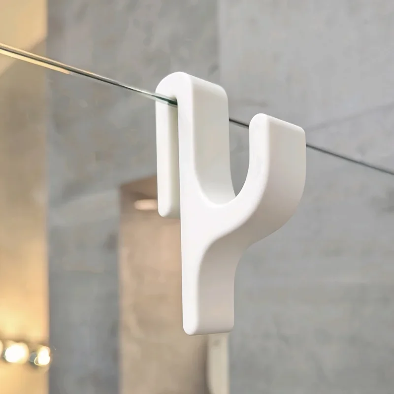 3D Shower Door Towel Hook for Glass Doors Bathroom Hanger Clothes Bathrobes...