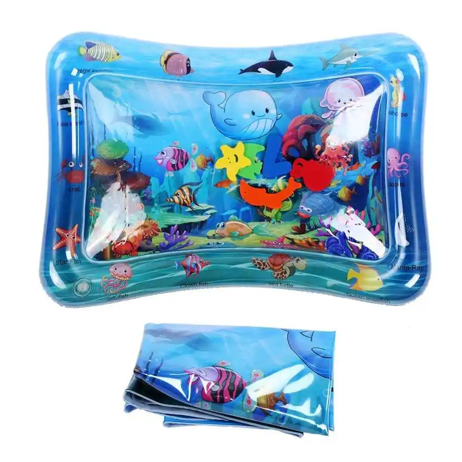 Splashinkids Colchones de agua inflables de tiempo boca abajo para bebés y niños pequeños centro de actividades divertidas y divertidas para el juego perfecto para su bebé 26 x 20 Multicolor 