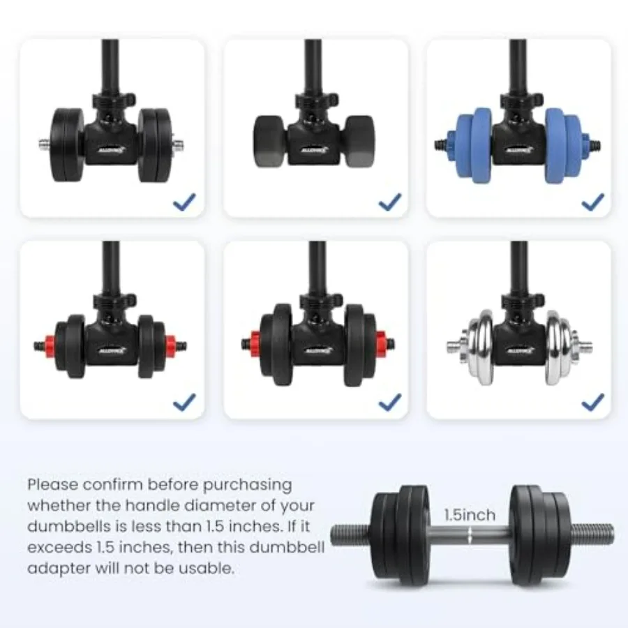 Dumbbell to Barbell Converter 2.0 – Transform Dumbbells into Barbell Set for Home Gym, Adjustable Weight Bar with Anti-Slip Foam