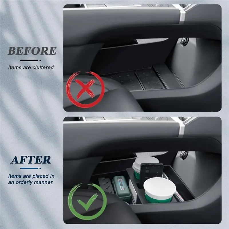 새로운-하단 센터 콘솔 정리함 팔걸이 수납함 트레이 키트 (싼타페 2024용) 삽입형 글러브 팔레트 액세서리