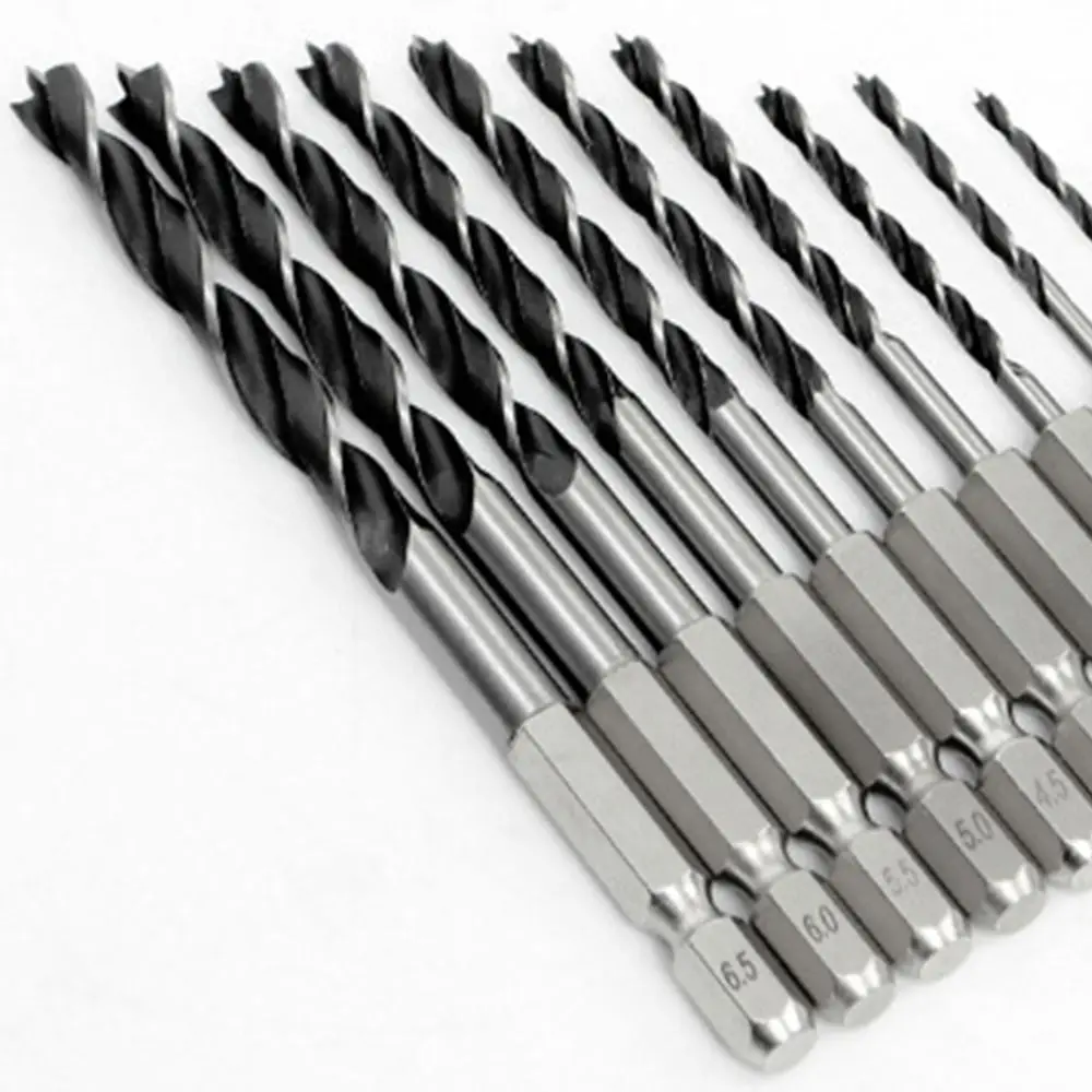 

Power Tool Drill Bits Durable Hex Handle High Carbon Steel Drilling Tools Three Pointed Hole Opener Woodworking Tool