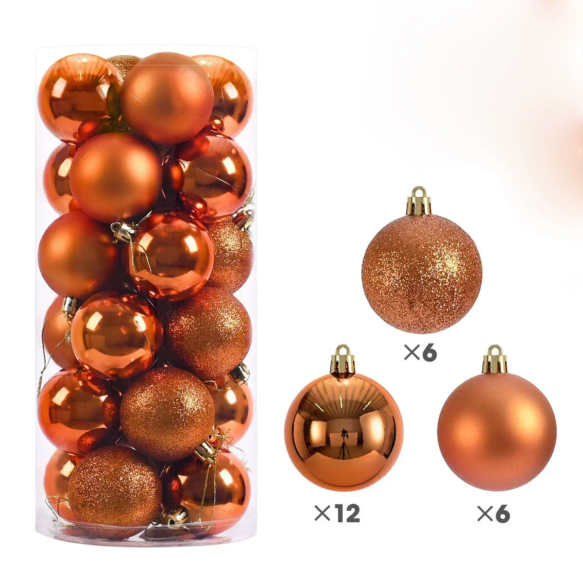 24Pcs 3/4/6CM Christmas Balls Big Ball Christmas Tree Pendant Ornaments For Party Decor 2025 New Year Navidad Gifts Accessory_voghion.com