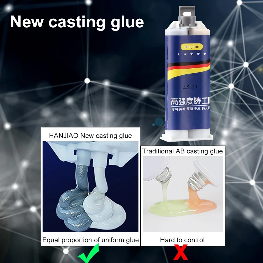 Strong Casting Repair Glue Heat Resistant Metal Epoxy Glue Industrial Sealant Adhesive Cold Welding Glue for Stone Ceramic Steel