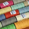 2mm Metallic Gold Hollow Cotton Linen Yarn for DIY Crochet Hats Bags Handmade Crafts Soft and Shiny Round Strand Yarn Thread 1