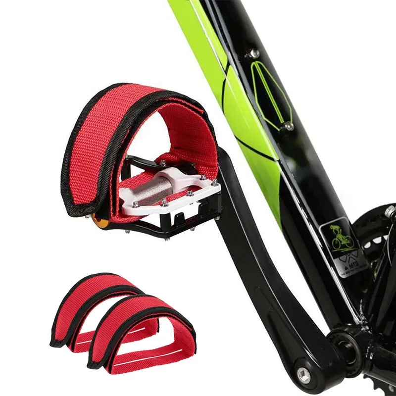 Description Picture 3 of item1PC Nylon Bicycle Pedal Straps Toe Clip Foot Strap Belt Adhesive Bicycle Pedals Fixed Gear Cover Road Bike Parts MTB Accessories