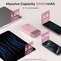 JUOVI Powerbank 20000mAh 45W Fast Charge Power Bank, Super Fast Charging Portable Charger with LED Display for iPhone 17 16 15 4
