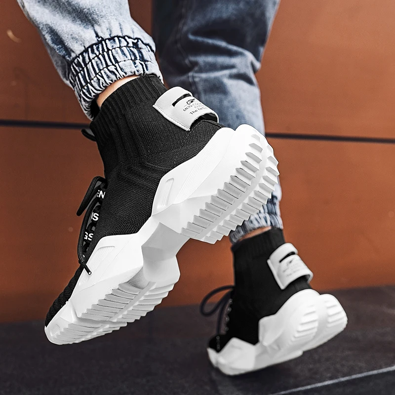 Shoes Discount Vinavince Sneakers High Quality Men's Retro Sock