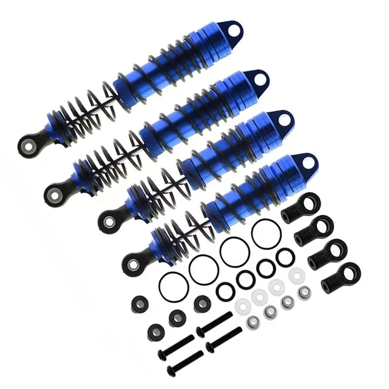 A57E-For Traxxas 1/10 스케일 4X4 2WD RC 자동차 알루미늄 합금 전면 및 후면 충격 흡수 장치 세트-슬래시, 스탬페드, 러스용 업그레이드 부품