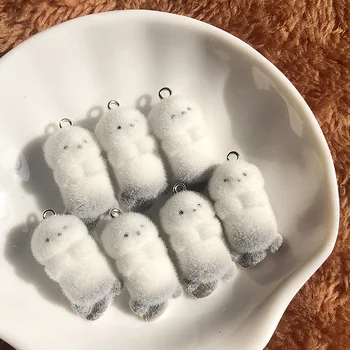 6 pz Kawaii Fluffy Sea Otter Ciondoli In Resina Flatback Ocean Animale Ciondolo Per Catene Del Telefono Portachiavi Orecchino Gioielli FAI DA TE Fare 1