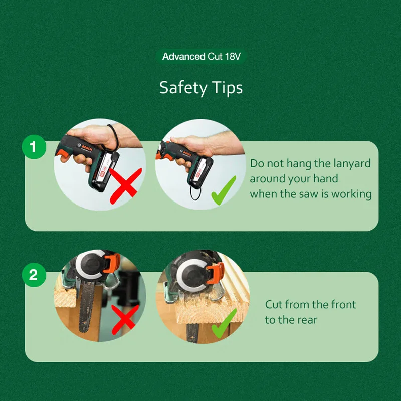 منشار سلسلة كهربائي محمول بدون فرش من بوش، تصميم ص...