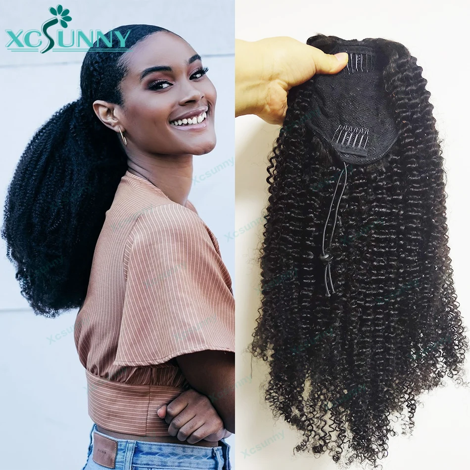 꼬인 곱슬 드로스트링 포니테일 익스텐션 인모 랩 어라운드 클립, 포니테일 익스텐션 곱슬, 70g, 100g, 120g