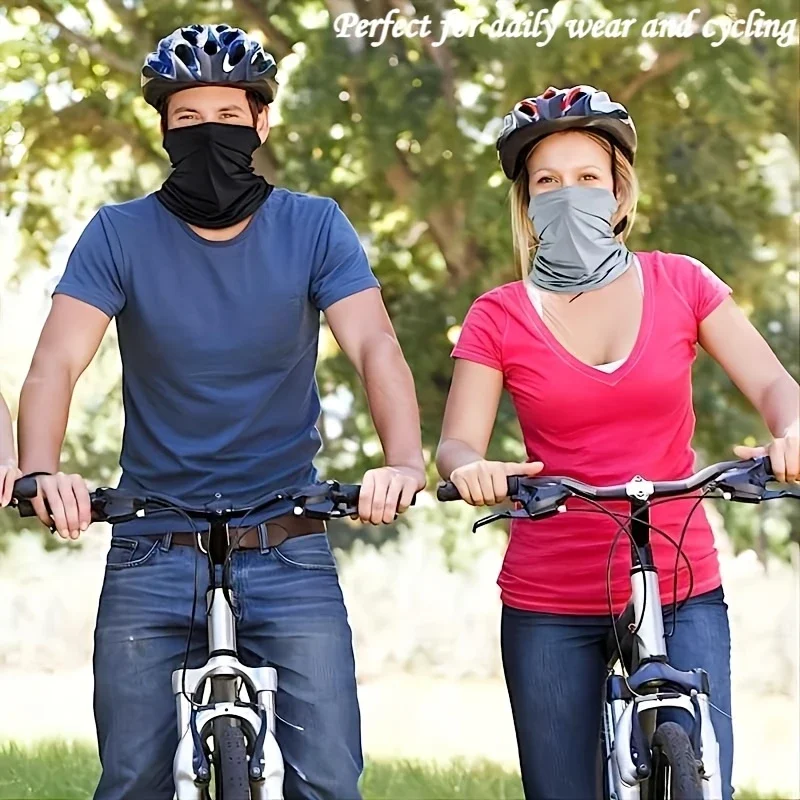 6pcs Cooling UV Protection Face Masks Breathable Windproof Balaclava for Outdoor Activities Soft Polyester Blend