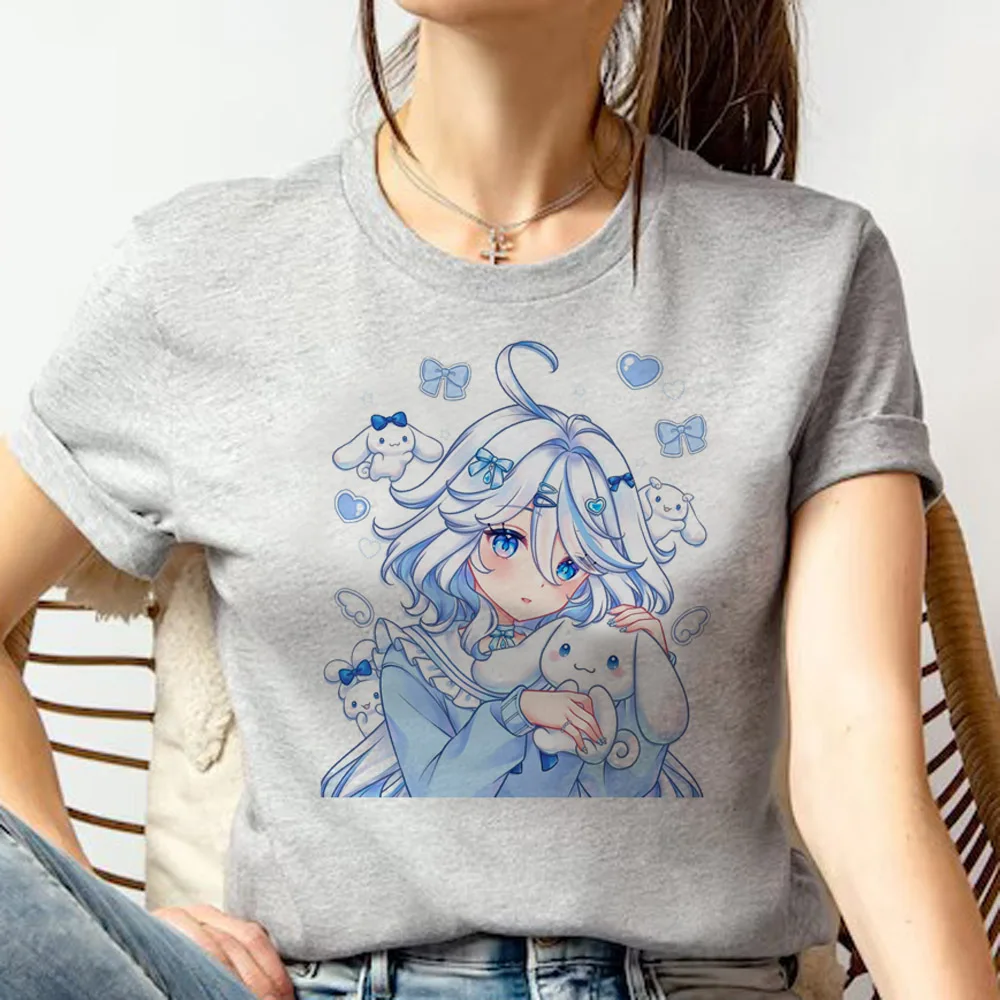 

Furina tshirt women graphic manga top girl Japanese streetwear clothing