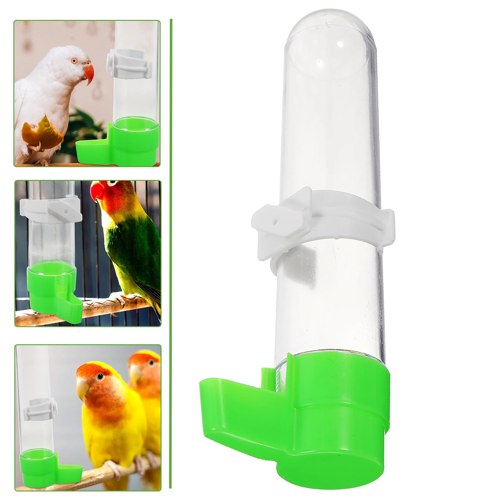 Automatic Bird Waterer Feeder Bird Water Dispenser Feeder Parakeet Waterer Large-Capacity Horizontal Parrot Feeding Supply