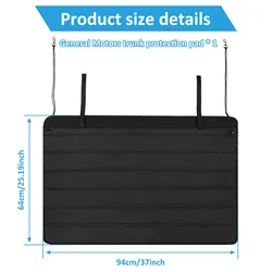 Nonslip Wear - Resistant Foldable Trunk Mat & Bumper Protector (Black)