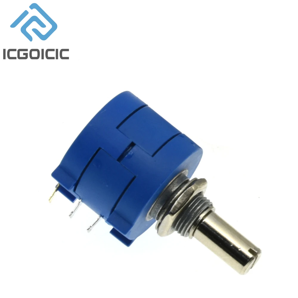 3590S Multiturn Adjustable Resistor Potentiometer Kit 100 200 500 1K 2K 5K 10K 20K 50K 100K Ohm With Potentiometer Knob A03 1Set