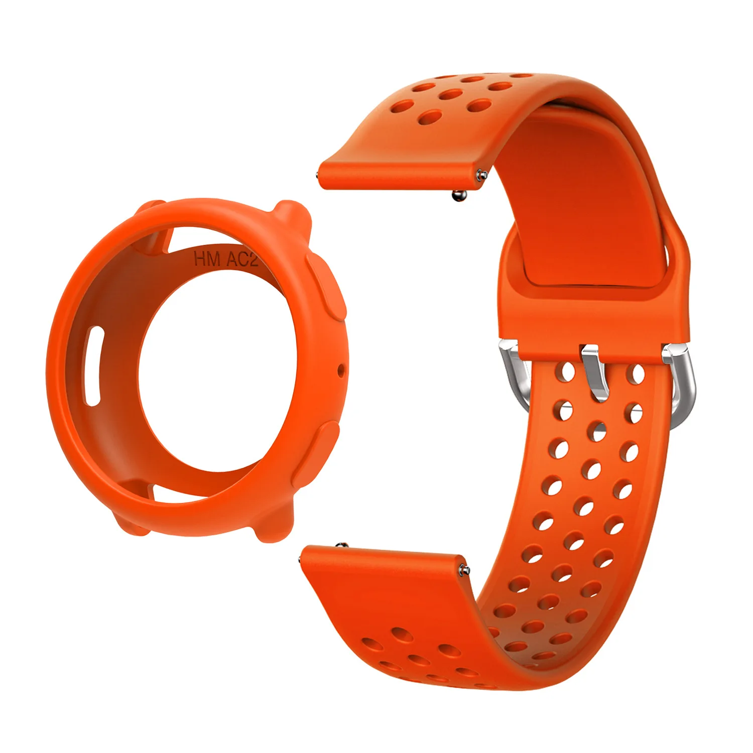 2-in-1 Set: Silicone Watch Strap with Armor-Style TPU Case