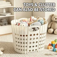Foldable Stylish Laundry Basket with Handle Design — Space-Saving Home Storage Solution for Storing Clothes, Toys, and Miscellaneous Items, Suitable for Dorms, Bathrooms, Bedrooms, Rvs, and Homes Practical and Stylish Gifts 4