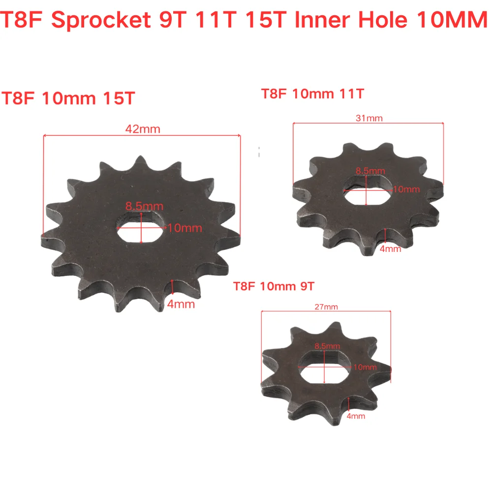 10mm Pinion Gear for Dirt Bikes and Electric Scooters