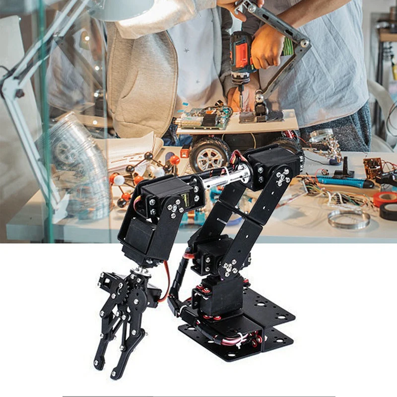ABZZ-6DOF Robot Mechanical Arm Clamp Claw Kit DOF Manipulator Industrial Grade Manipulator For Robotics 3