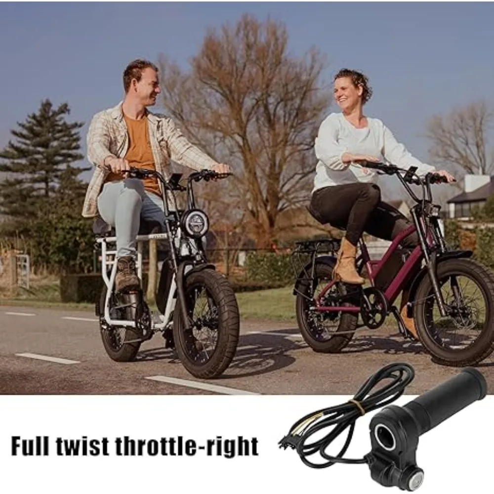 Universal Full Twist Ebike Throttle Controller with 2 Keys for Electric Bikes and Scooters, 22MM