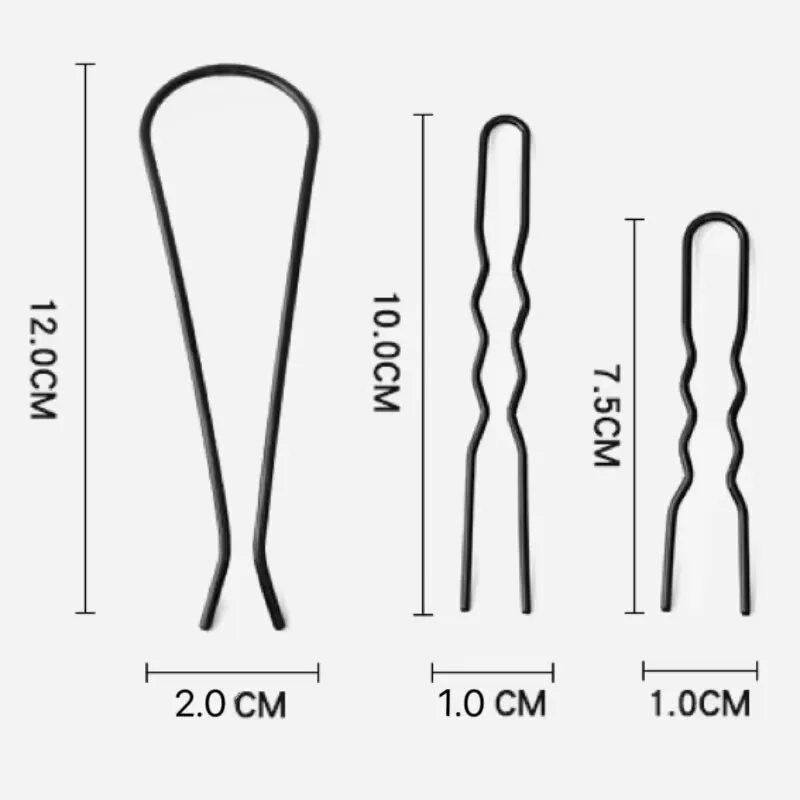 블랙 메탈 헤어 컬러 클로 콤 바레테 핀 포크 훅 헤어핀 여성용 소녀 신부 액세서리 헤어스타일 장식품