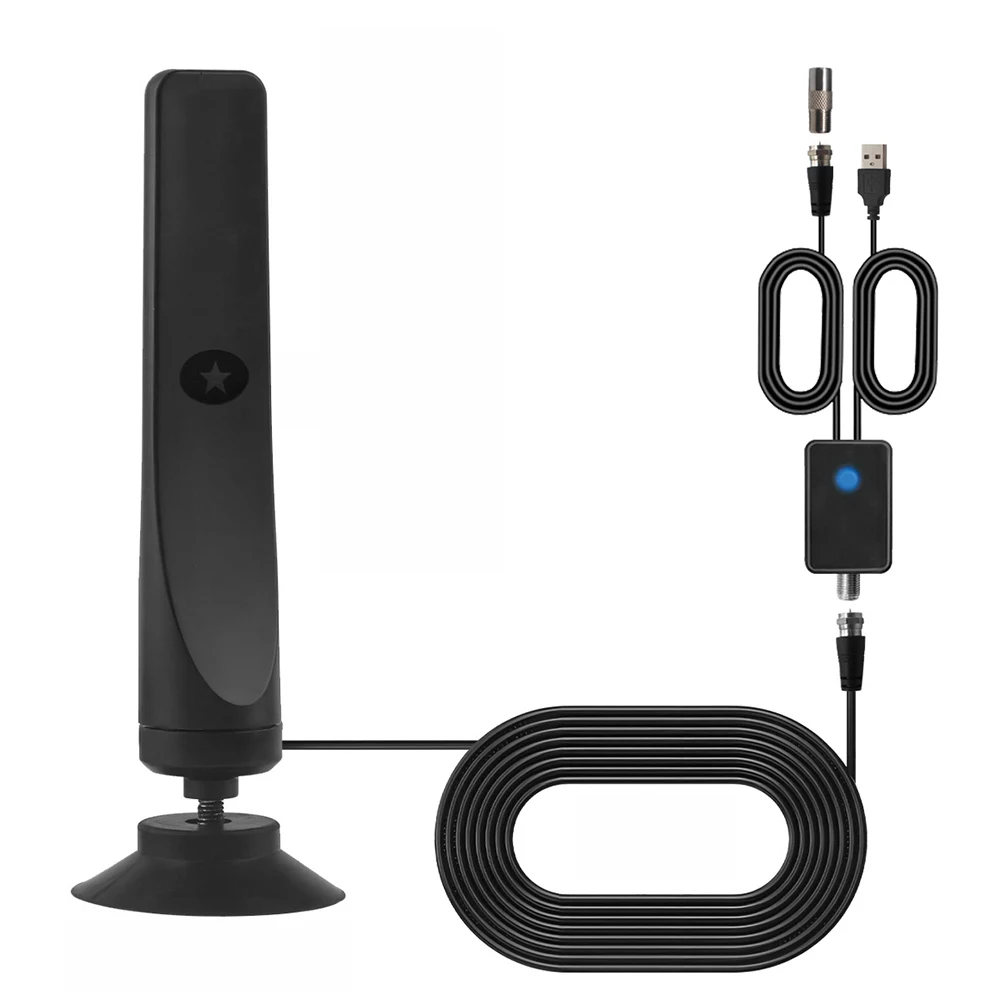 TV Digital Antenna with Signal Booster Portable Antenna 50 Miles Range High Gain Aerial 25DBI Plug Play for Smart Digital TV