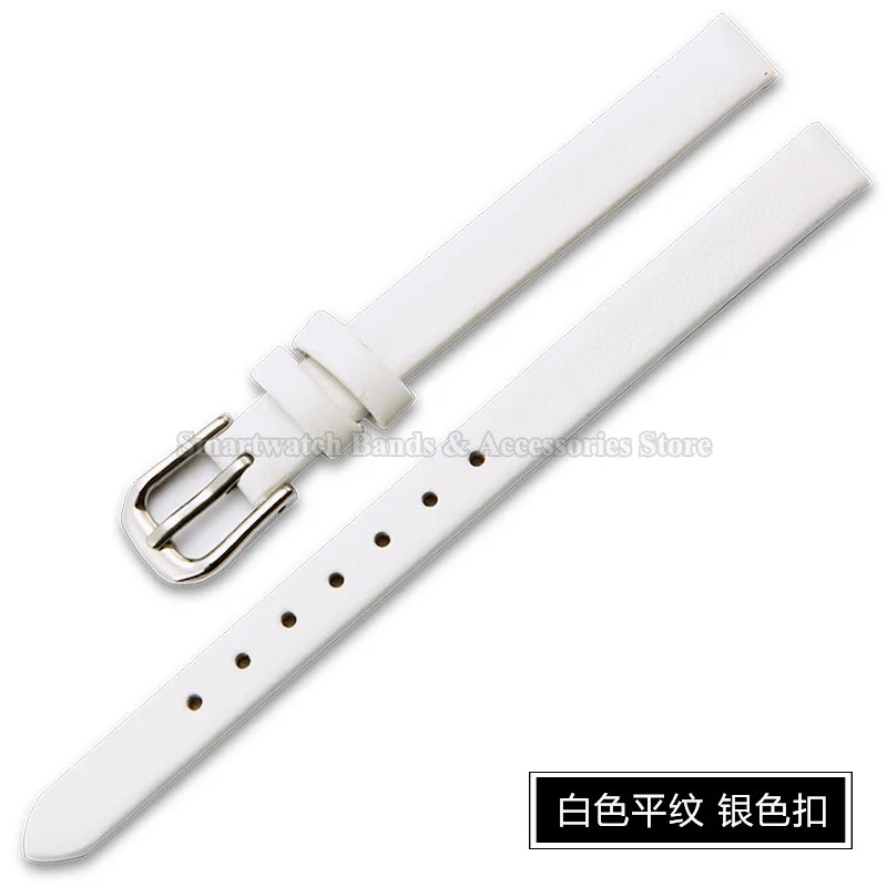 Elegant Ultra-Thin Leather Watch Strap - Soft Wrist Band with Pin Clasp
