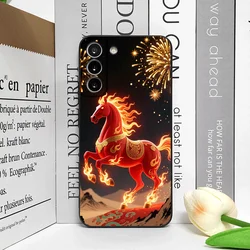 Elegant Red Chinese - Style Horse Print Phone Case - Soft and Stylish Cover for HONOR 400 Pro (M - C1742T1)