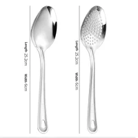 Cuillère passoire en acier inoxydable 304, louche filtrante, écumoire alimentaire, ustensiles de cuisine pratiques 6