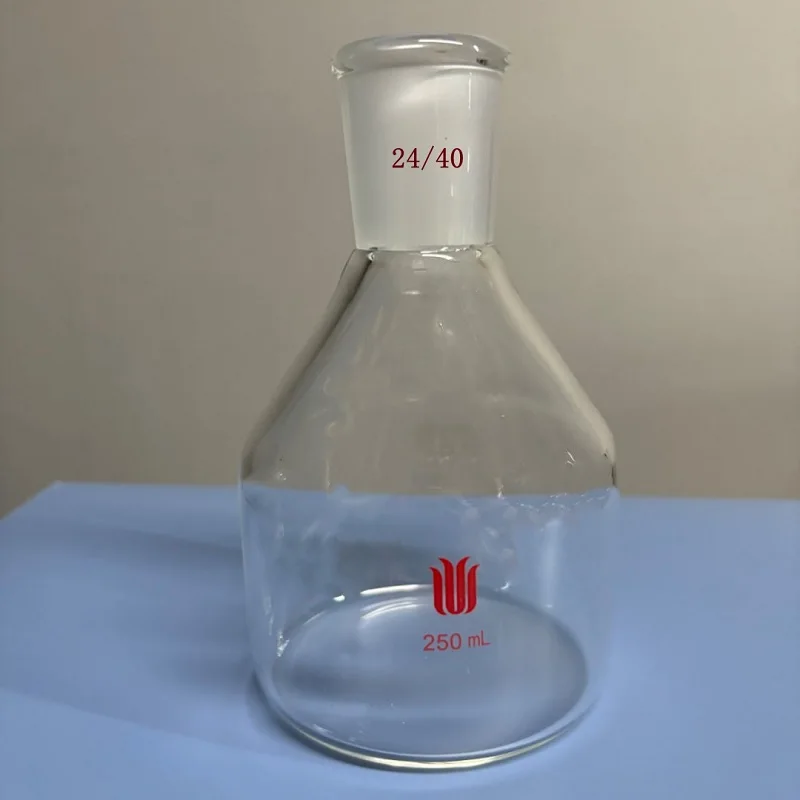 Bottle Shaped Reaction Bottle Grinding Joint 24/40 Capacity 50mL 125mL 250mL Borosilicate glass N14 SYNTHWARE