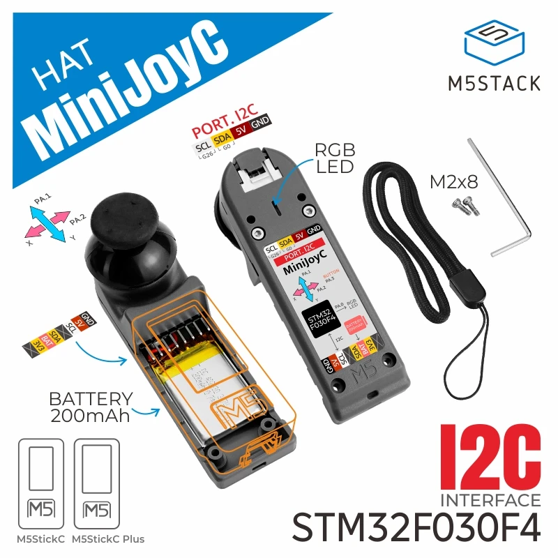 Oficial M5stickc Mini Joyc Hat Stm32f030 M5stack - Imagem 2