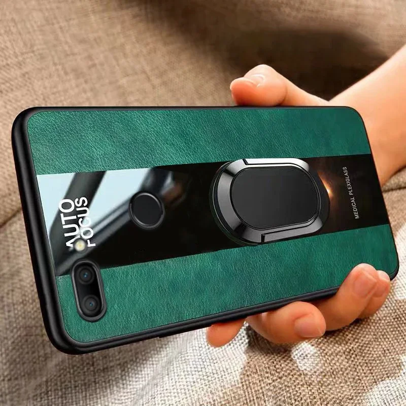 Leather Phone Case with Ring Holder