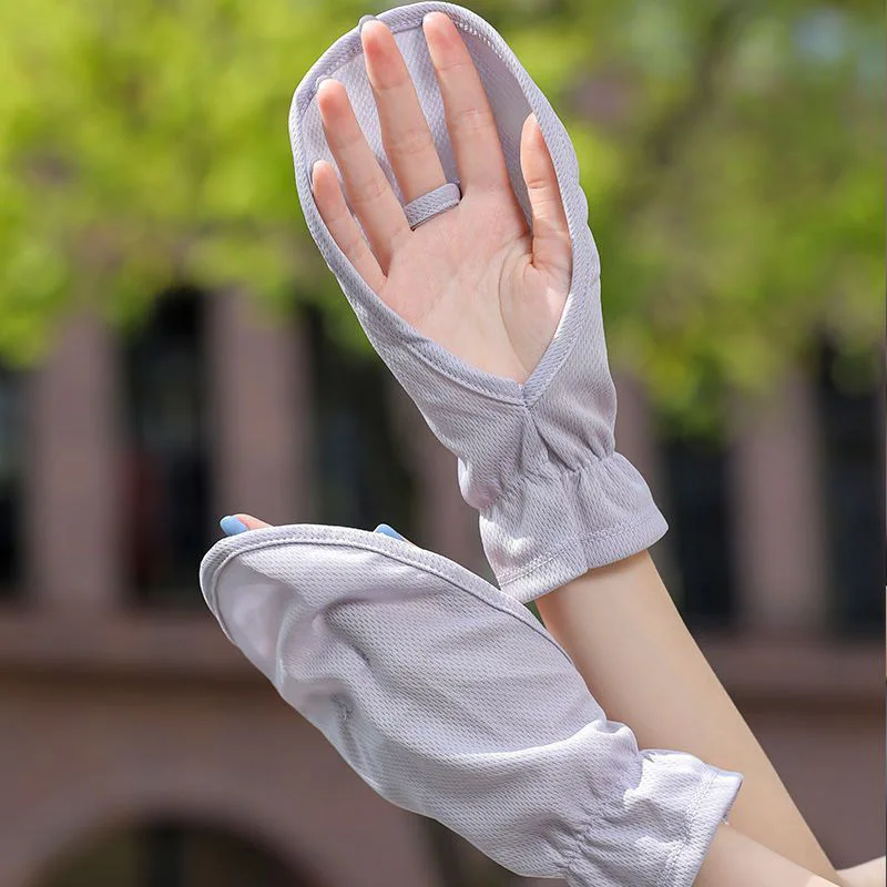 Summer UV Protection Sunscreen Gloves Breathable Thin Women Men Gloves Outdoor Sports Cycling Sleeve Glove