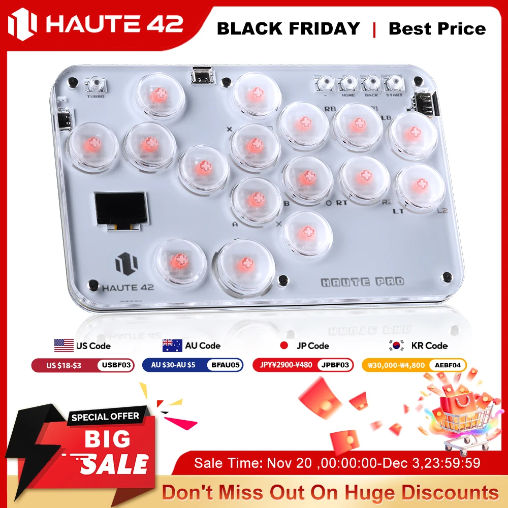 Haute42 Arcade Hitbox Controller Fight Stick PC Joystick Hitbox