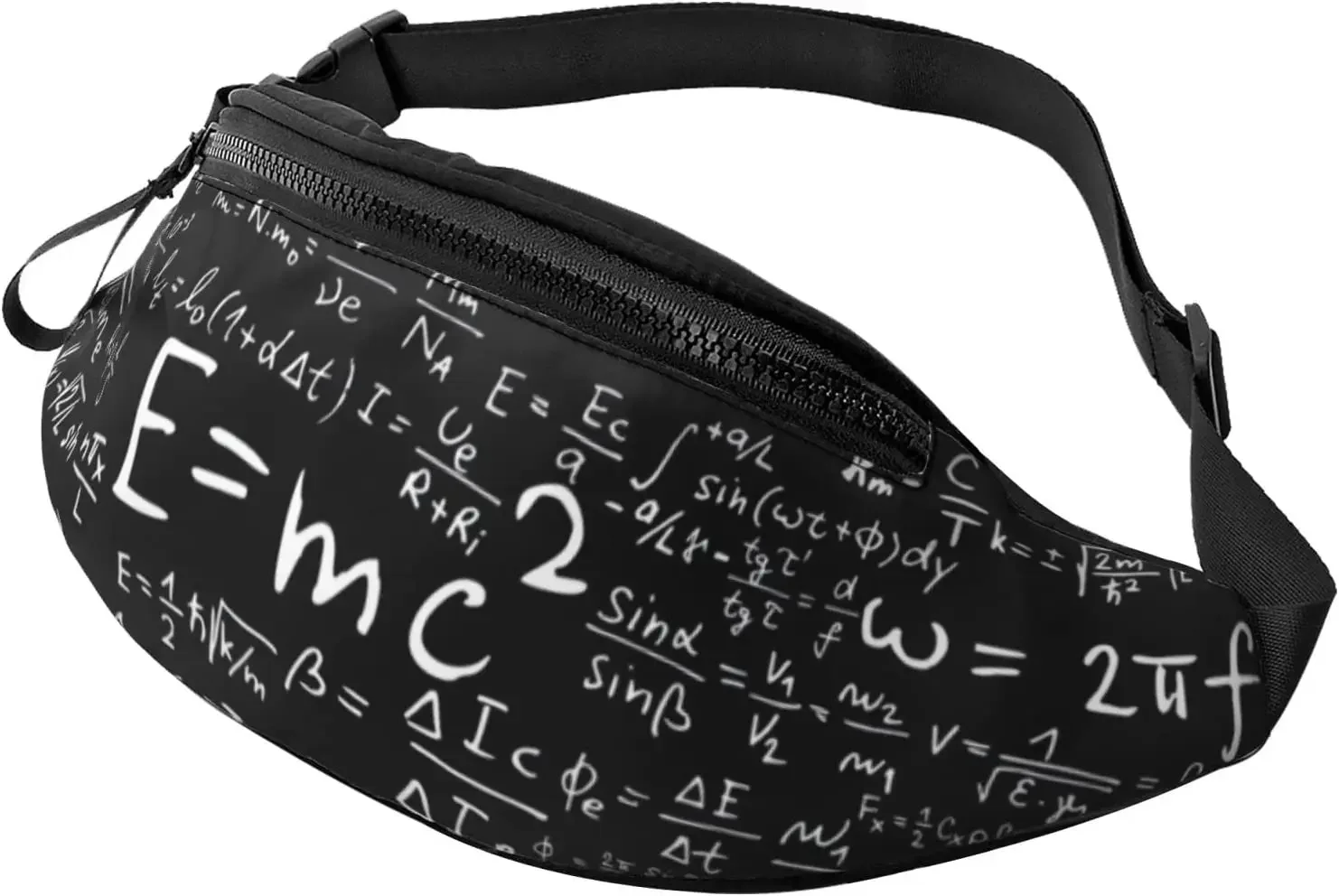 

Math Formula Equation Black Large Crossbody Fanny Pack for Sports Traveling Running Casual Waist Pack Phone Bag Waist Bag