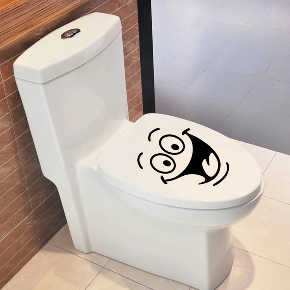 Funny 3D Toilet Stickers Personality Antics Removable Toilet Stickers Bathroom Decoration Self-adhesive Wall vinyl stickers toilet stickers toilet wall stickers