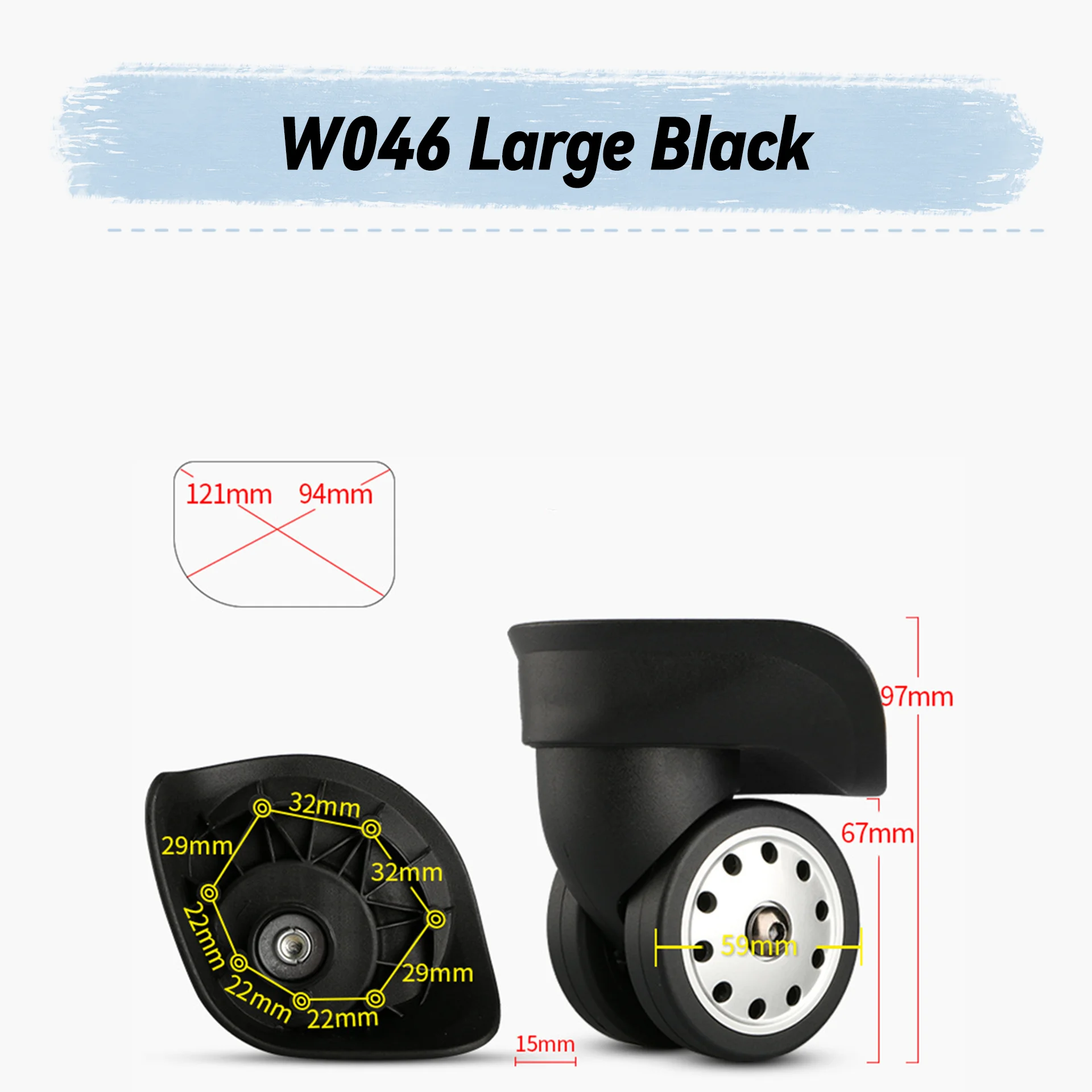 Suitable For The French Ambassador W046 Universal Wheel Replacement Suitcase Wheel Accessories Wheels Casters Smooth Silent