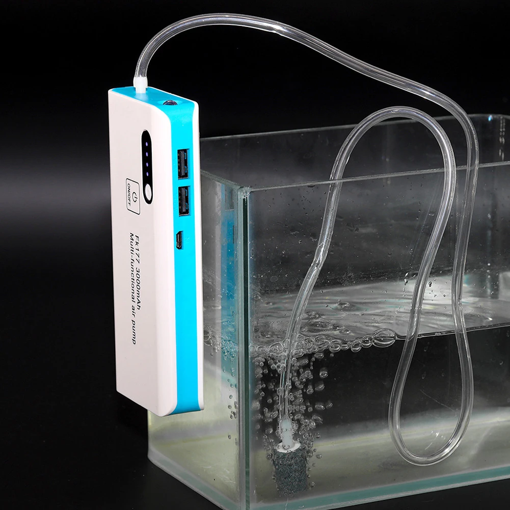 Methold Bomba de aire de oxígeno para acuario, oxigenador pequeño USB, aire  para pecera con piedra, Methold