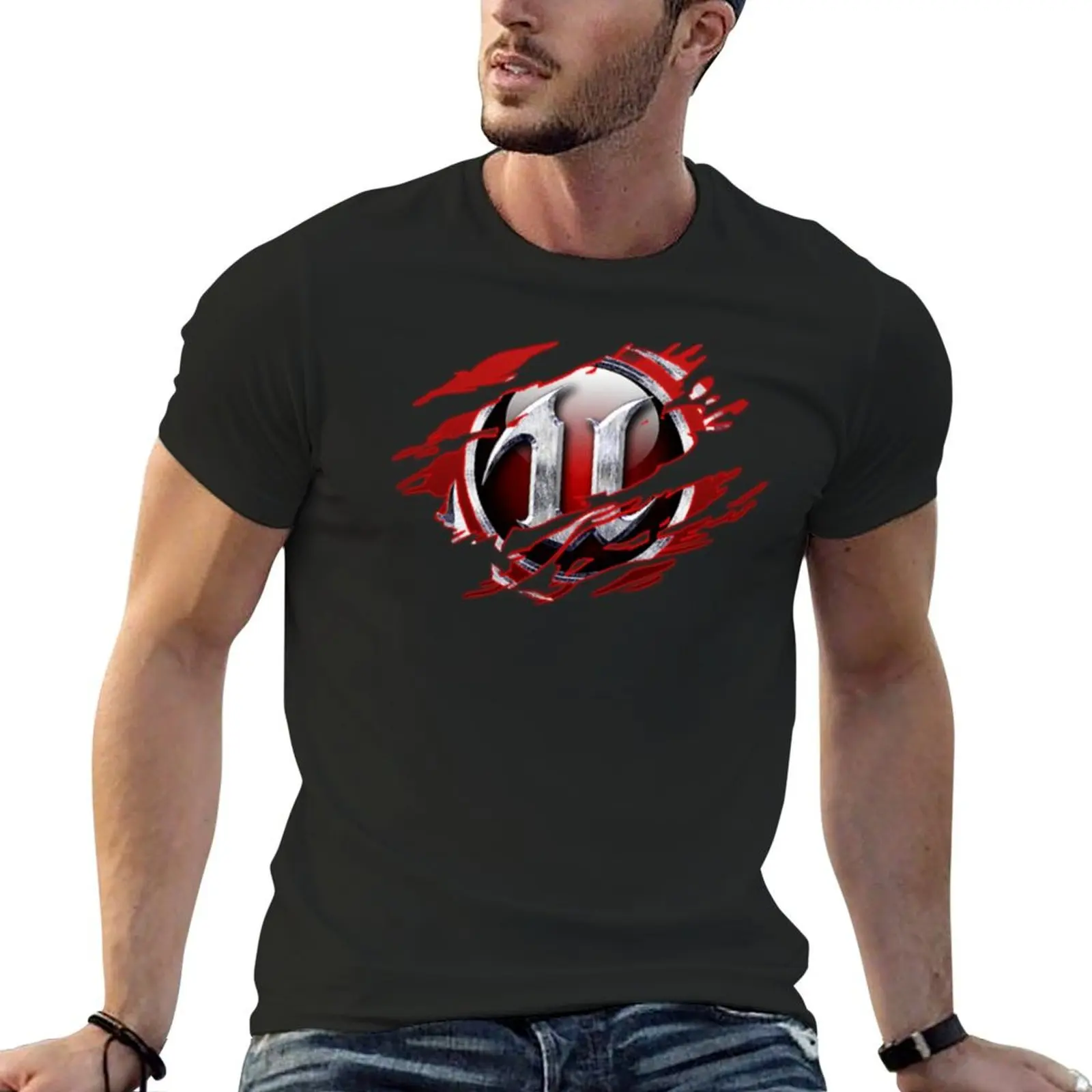 

Unreal Ripped T-shirt korean fashion sublime Aesthetic clothing shirts graphic tees mens white t shirts