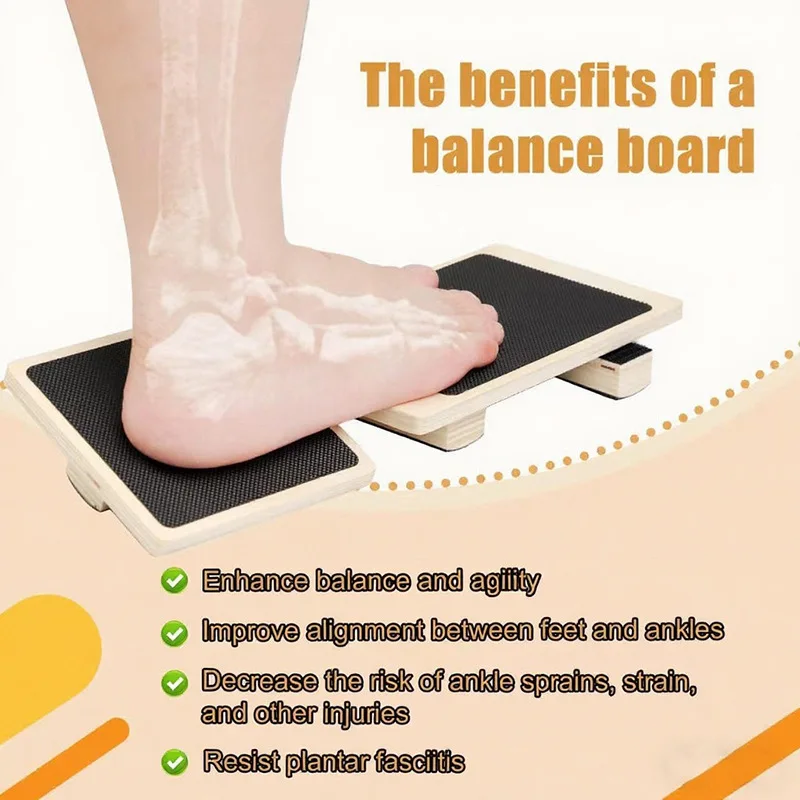 Wooden Balance Bars Ankle Foot Strengthener Single Leg Balance Board for Sprained Ankle  Stability Exercises Posture Correction