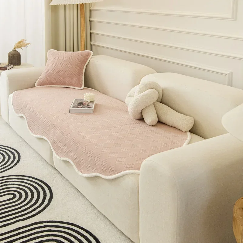 Spessa Peluche Chaise Lounge Divano Mat Quattro Stagioni Divano Universale Asciugamano Antiscivolo Divano Cuscino Per Soggiorno Multi-Dimensioni