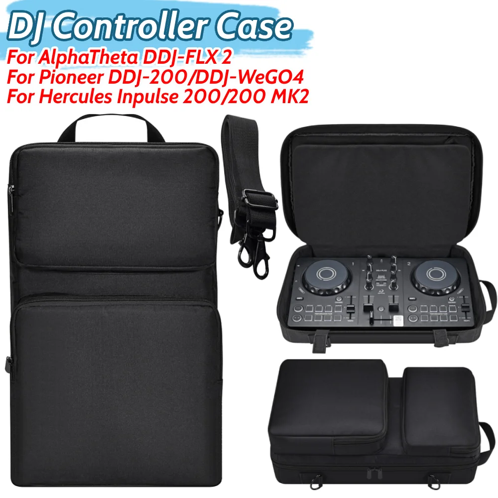 Portable Storage Bag with Adjustable Shoulder Strap DJ Travel Carrying Bag for Pioneer DDJ-200/DDJ-WeGO4 for AlphaTheta DDJ-FLX2