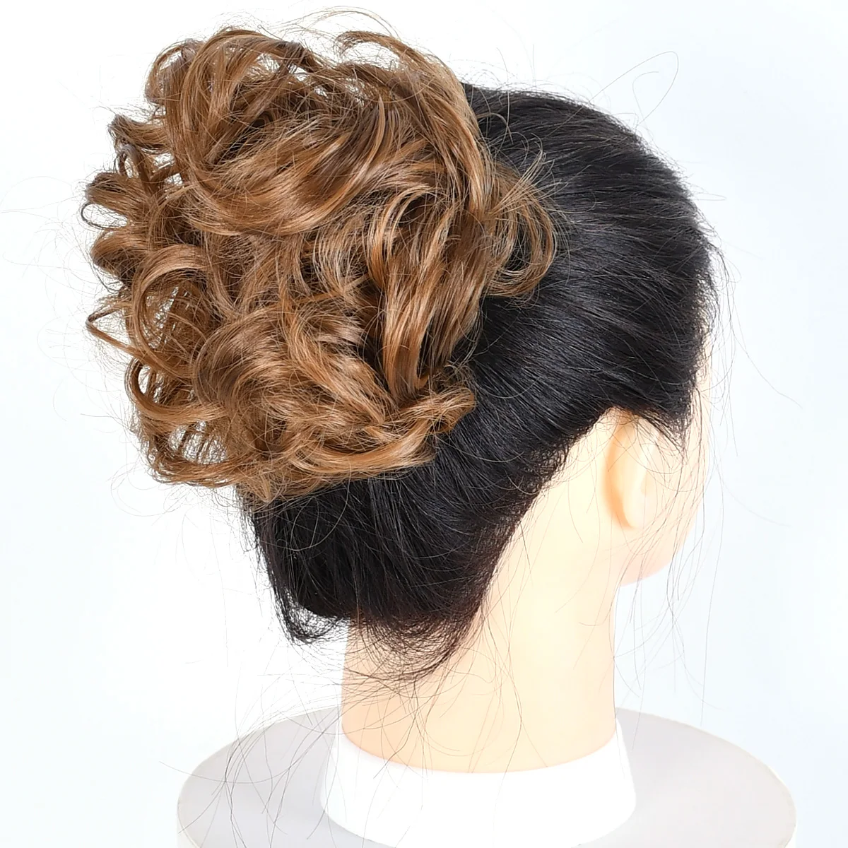 Zolin 합성 곱슬 지저분한 롤빵 머리 Scrunchie Chignon 도넛 탄성 로프 고무 밴드 헤어 롤빵 패드 Updos Hairpiece