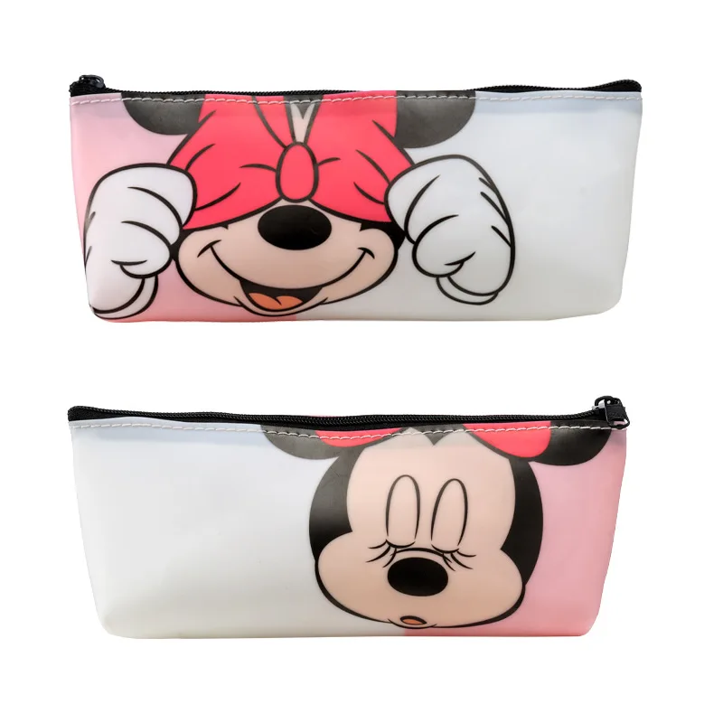 Trousse à crayons rétractable Disney tureMinnie pour enfants, porte-crayon  de dessin animé mignon, grande capacité, école, papeterie, sac de rangement